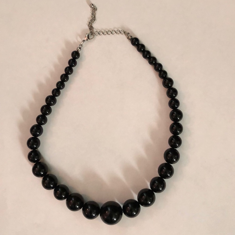 Black beaded necklace
